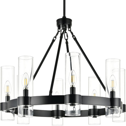 Small Wagon Wheel Chandelier