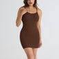 Solid Color Yoga Seamless Belly Shaping Plus Size Dress Women