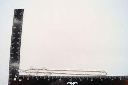 Vintage Pearl Crystal Quartz Sterling Silver Necklace