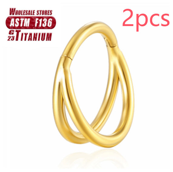 F136 Titanium Alloy Fork Nose Ring Human Body Puncture Ornament