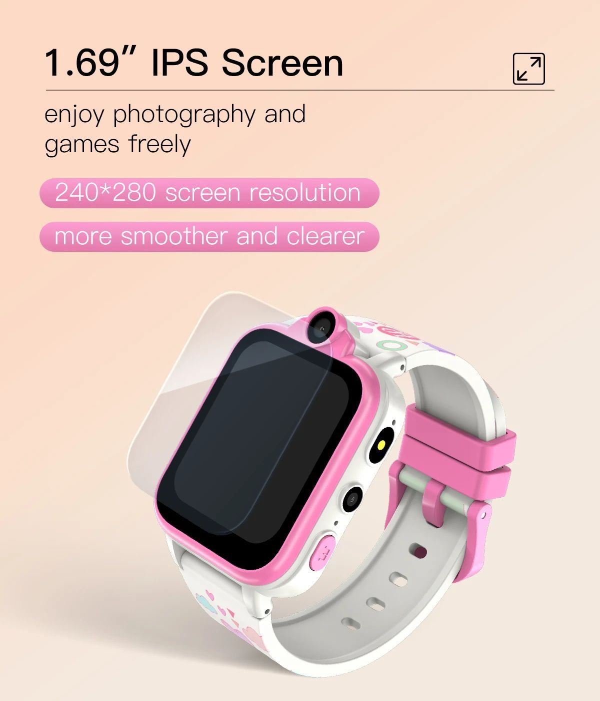 Multifunctional Children's Touch Screen Positioning Game Smart Watch