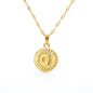 English Alphabet Disc Necklace Women And Men