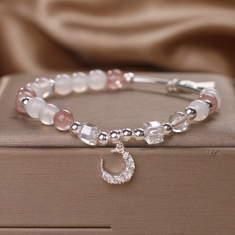 Natural Strawberry Quartz Bracelet Women's Special Interest Light Luxury