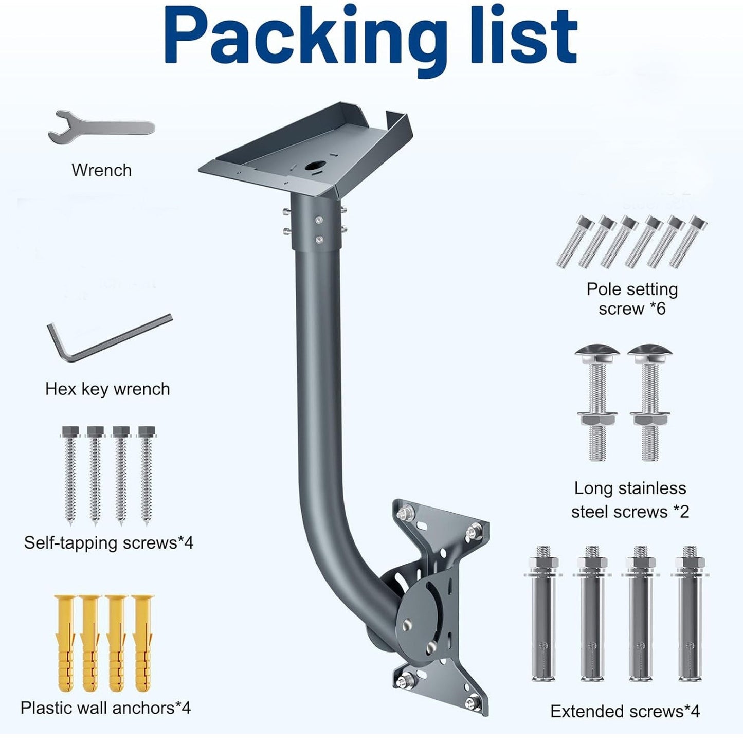 Adjustable Roof Wall Mount Kit V4 for Starlink Gen3