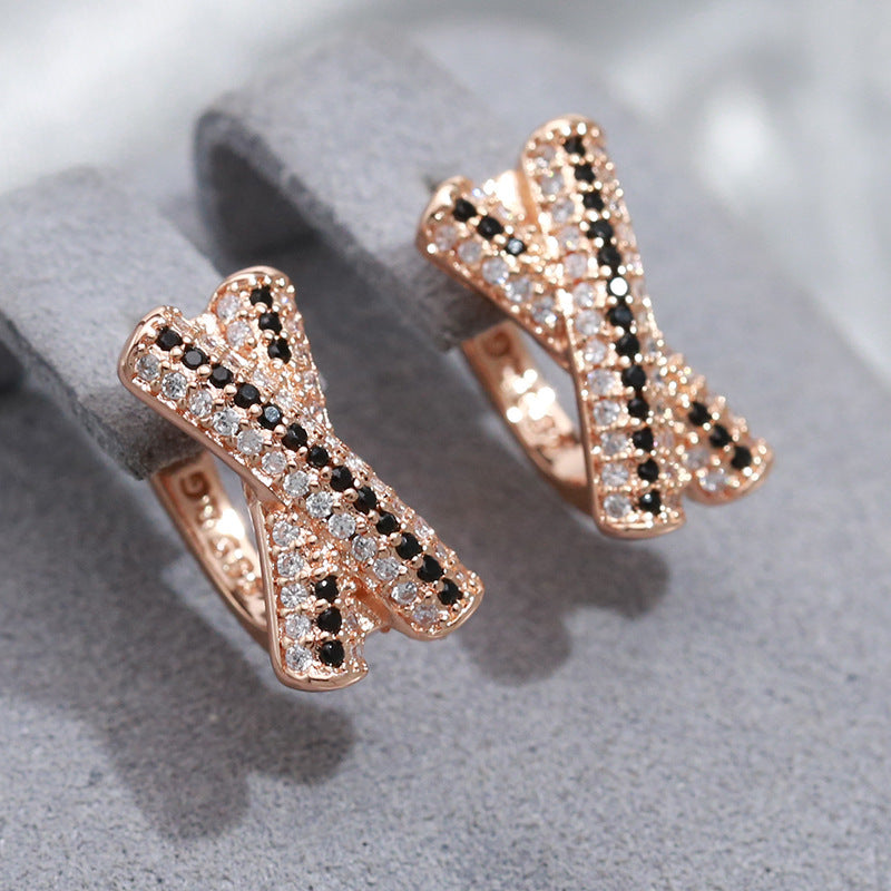 Trendy Hollow-out X-shaped Elegant All-match Women's Earrings Accessories
