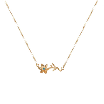 December Birth Flower 3D Pendant Necklace