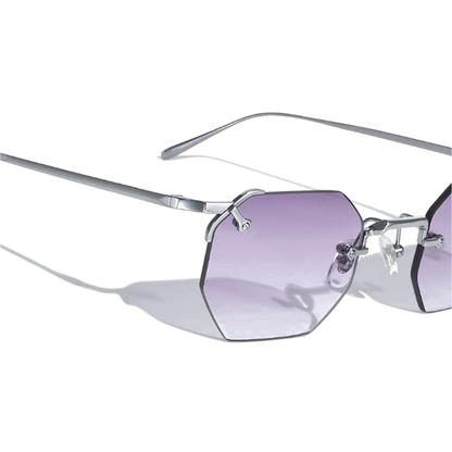 A.M. 48mm Hexagon Sunglasses | Purple