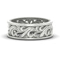 Antique Mens Wide Filigree Band