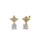 Art Deco Inspired Round Drop Earring Half Carat