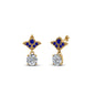 Art Deco Inspired Round Drop Earring Half Carat