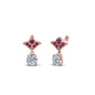 Art Deco Inspired Round Drop Earring Half Carat