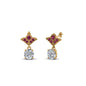 Art Deco Inspired Round Drop Earring Half Carat