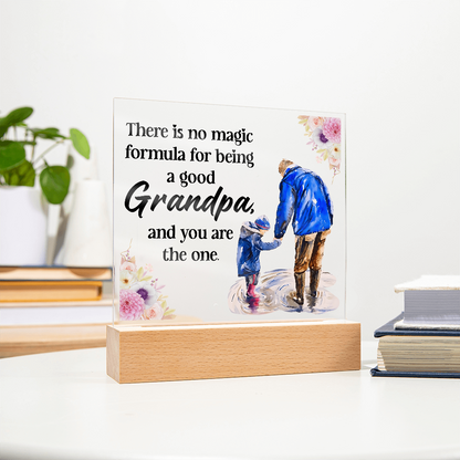 Acrylic Square Design Grandpa