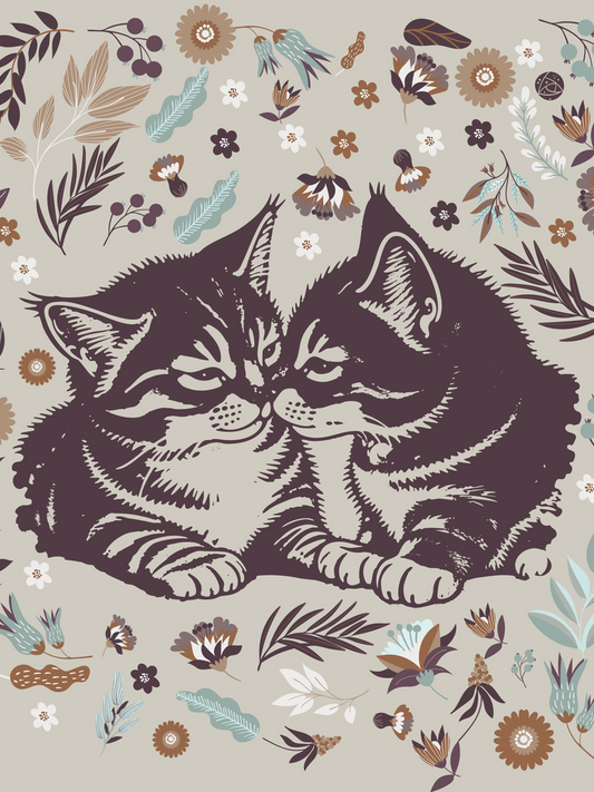 Snuggling Kitties - Woven Blanket