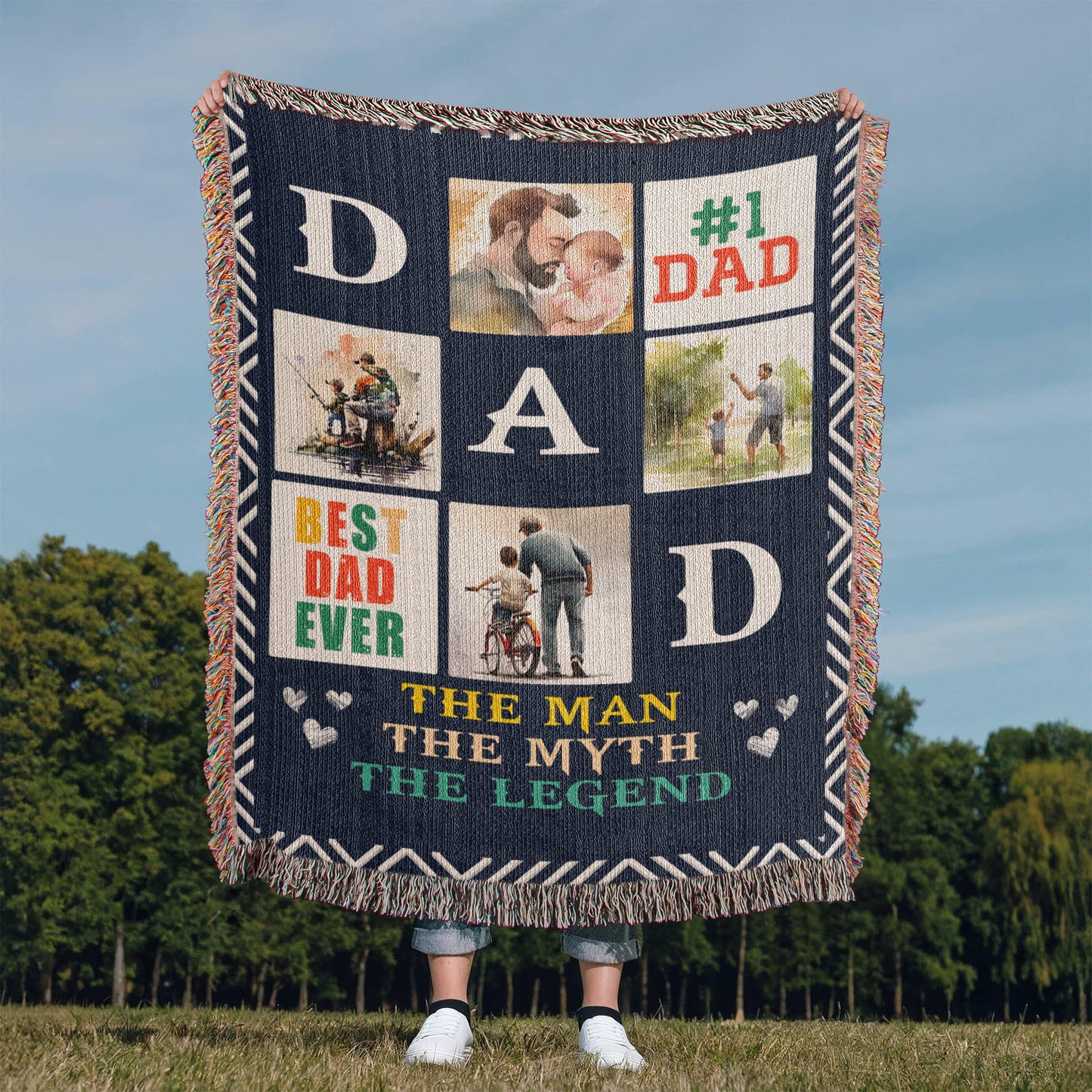 Best Dad Ever - Woven Blanket