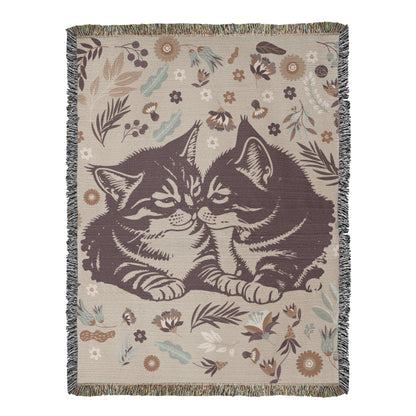 Snuggling Kitties - Woven Blanket