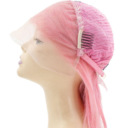 Cotton Candy 13x4 Transparent Lace Front 100% Human Hair Bob Wig