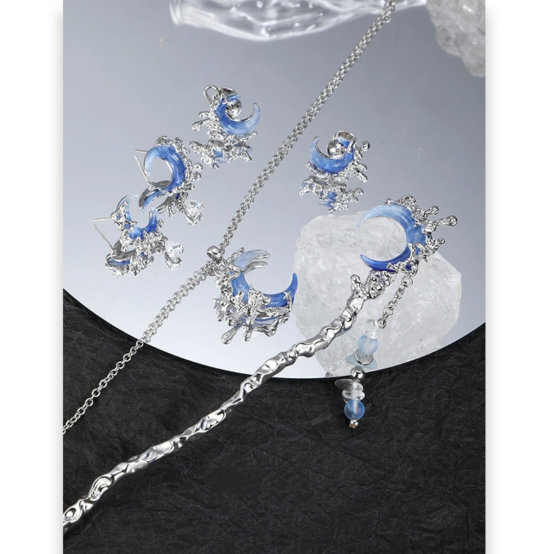 Blue Moon Series Fashion Necklace Earring Ring