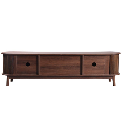 Modern Farmhouse Rattan TV Stand