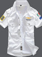 Men's Full Size Button Up Short Sleeve Shirt Plus Size