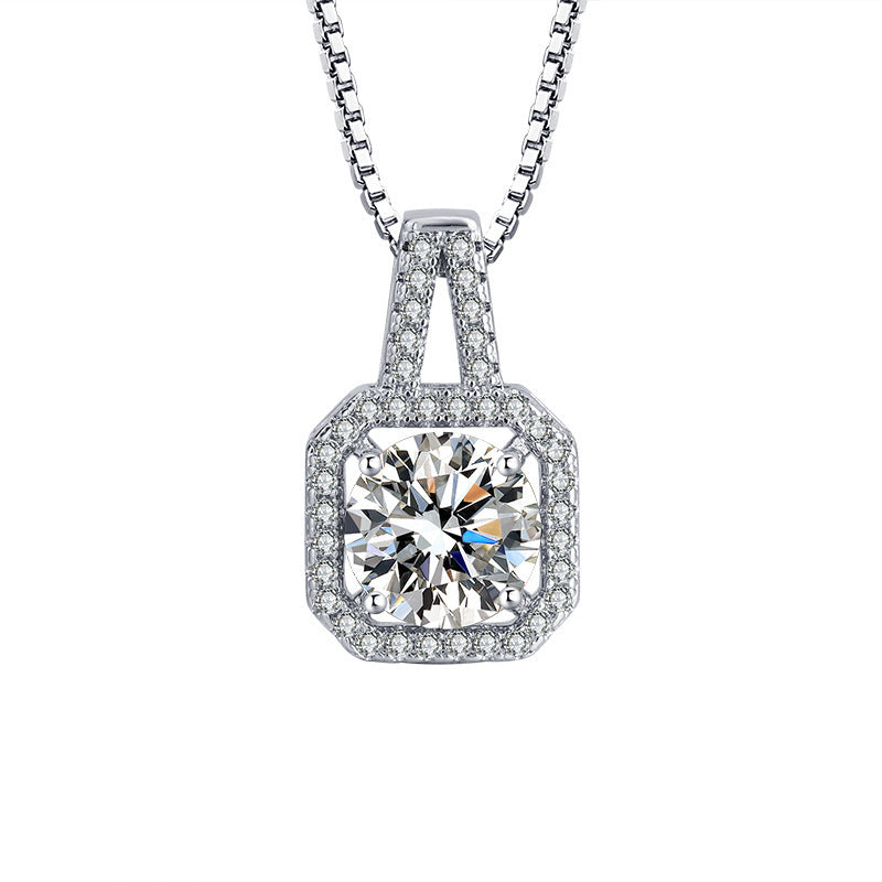 Three-piece Eight Hearts And Eight Arrows Zircon Rings Ear Studs Pendant Necklace Suit