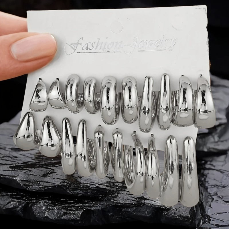 Women's Resin Geometric Combination Earrings