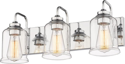 Farmhouse Glass Bathroom Vanity Light Fixture