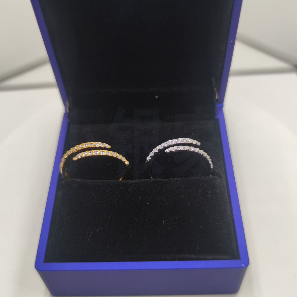 Silver S925 Diamond Moissanite Twisted Ring