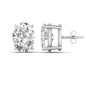 Classic Four Prong Oval Diamond Solitaire Stud Earrings [IGI Certified]