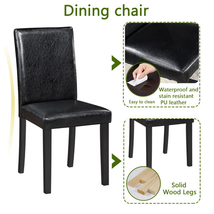 5 Piece Wooden Dining Table Set