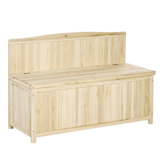 Wood Storage Bench For Patio Furniture, Outdoor Garden Seating Tools