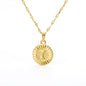 English Alphabet Disc Necklace Women And Men