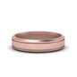 Beveled Inlay Mens Wedding Band