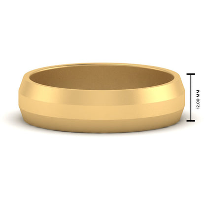 Wedding Band Beveled Edge Matte