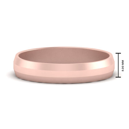 Wedding Band Beveled Edge Matte