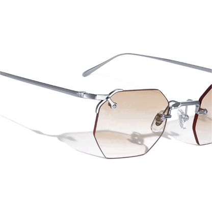 Aplos 48mm Hexagon Sunglasses | Orange