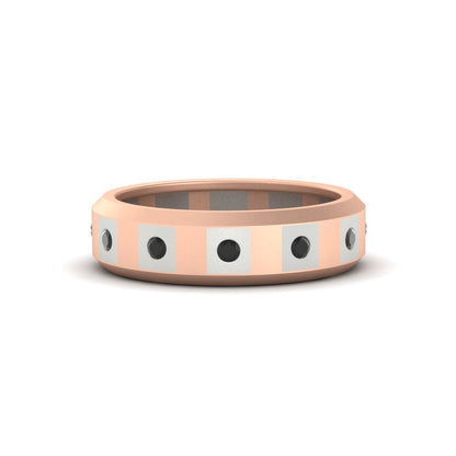 Bezel Round Mens Wedding Ring