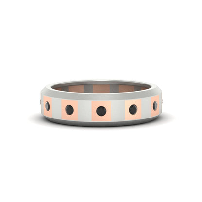 Bezel Round Mens Wedding Ring