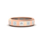 Bezel Round Mens Wedding Ring