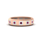 Bezel Round Mens Wedding Ring