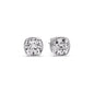 Cushion Diamond Bezel Set Solitaire Certified Stud Earrings