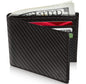 Genuine Leather Bifold Wallet – Flip-Up ID Window, RFID Blocking