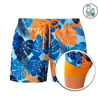 Boys Hybrid Swim & Play Shorts – Blue Jungle