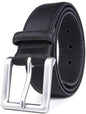 Bonded Leather Belt for Men – Nickel Buckle, 1.4" Strap