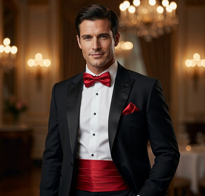 Insta Slim® Cummerbund, Bow Tie & Pocket Square Set 155488
