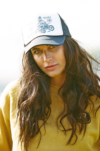 For The Win Youth Trucker Hat - White and Black