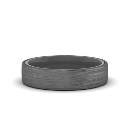 Brushed 2 Tone Mens Wedding Ring