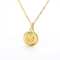 English Alphabet Disc Necklace Women And Men