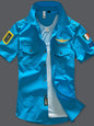 Men's Full Size Button Up Short Sleeve Shirt Plus Size
