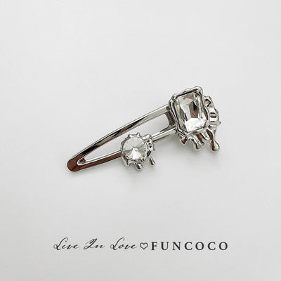 High-grade Crystal Side Clip Fringe Hairpin